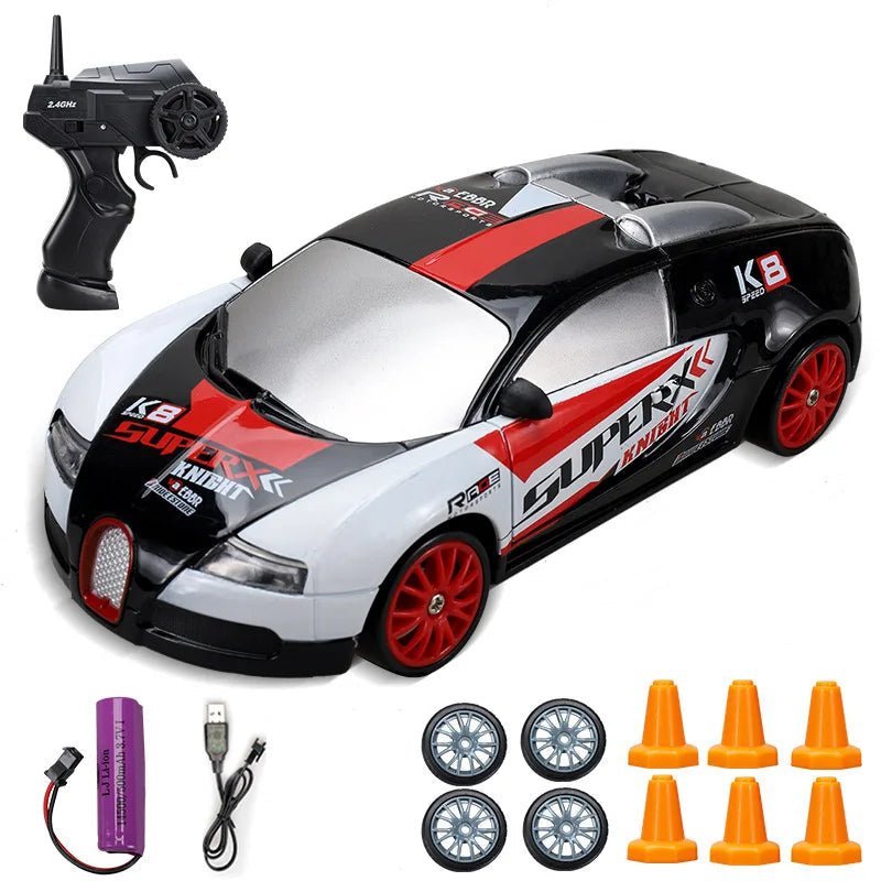 DRIFTHERO – 2,4-GHz-4WD-Hochgeschwindigkeits-RC-Auto mit AE86- und GTR-Renndesign 25