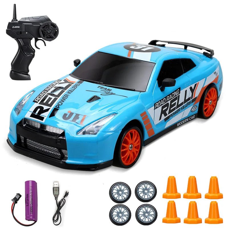 DRIFTHERO – 2,4-GHz-4WD-Hochgeschwindigkeits-RC-Auto mit AE86- und GTR-Renndesign 6