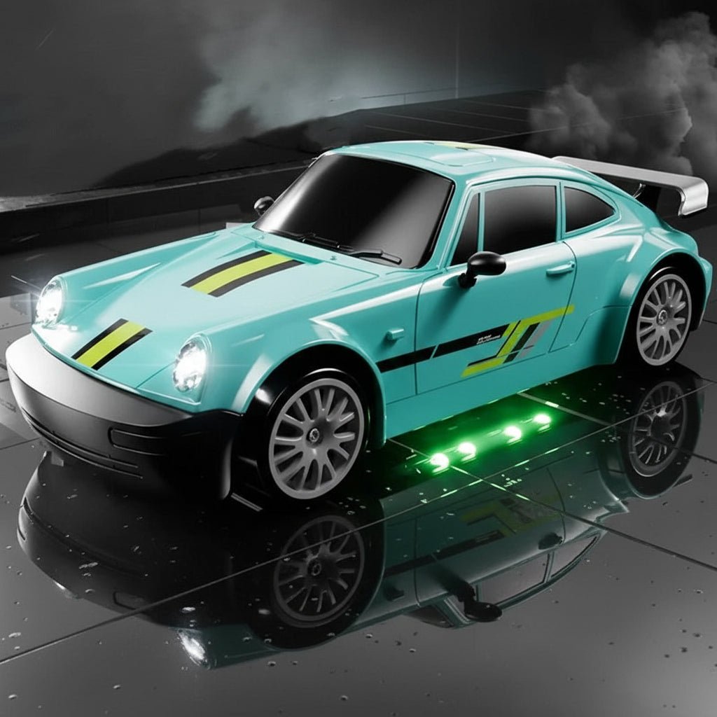 DRIFTRAX – 1:24 Hochgeschwindigkeits-4WD-RC-Driftwagen mit LED-Beleuchtung und Doppelreifen 0