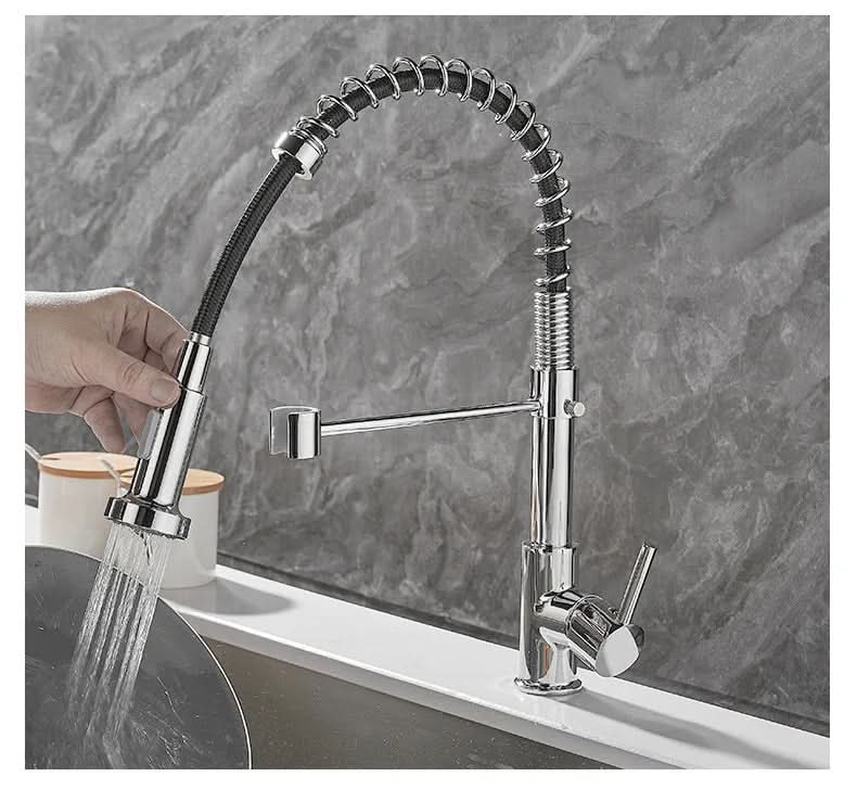 DUALFLOW Küchenhahn – Schwarzer Wasserhahn Mit Doppelauslass & Einhebelbedienung