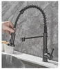 DUALFLOW Küchenhahn – Schwarzer Wasserhahn Mit Doppelauslass & Einhebelbedienung