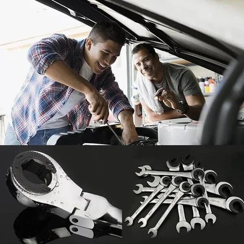 DUALWRENCH – 2-in-1-Ratschenschlüssel mit festem und flexiblem Kopf 2