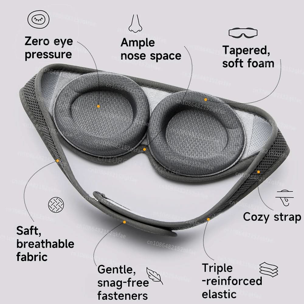 Traumschatten 3D – Schlafmaske Mit Verstellbaren Augenmuscheln & Ergonomischer Gestaltung
