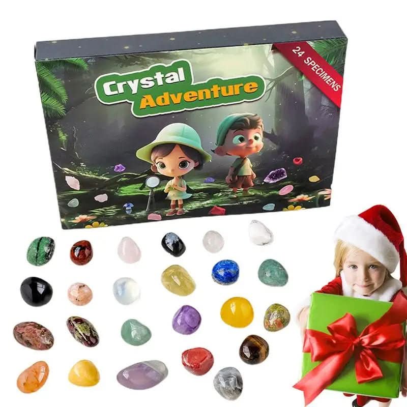 Geoschatz Adventskalender 2025 – 24 Natürliche Edelsteine Für Sammler & Kinder