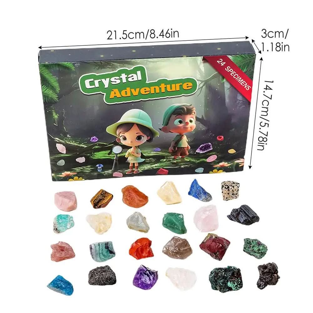 Geoschatz Adventskalender 2025 – 24 Natürliche Edelsteine Für Sammler & Kinder