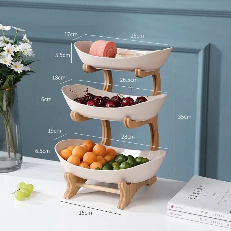 Culi­naTower Etagere | Elegante 2- & 3-stöckige Obstschale | Moderner Küchen-Organizer | Stilvolle Aufbewahrung aus Metall
