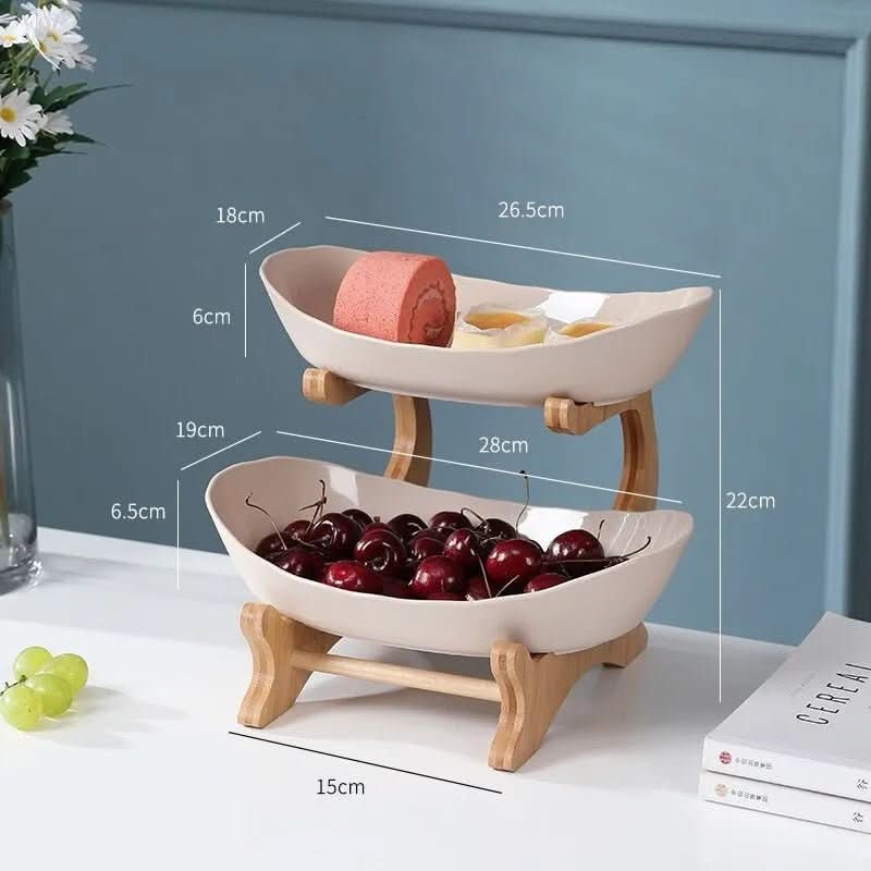 Culi­naTower Etagere | Elegante 2- & 3-stöckige Obstschale | Moderner Küchen-Organizer | Stilvolle Aufbewahrung aus Metall