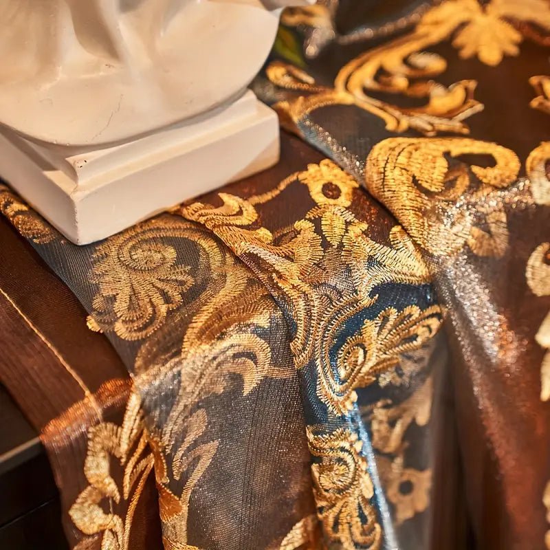 Eleganter Vintage Jacquard-Vorhang mit Kunstvoller Stickerei für Stil & Sichtschutz 2