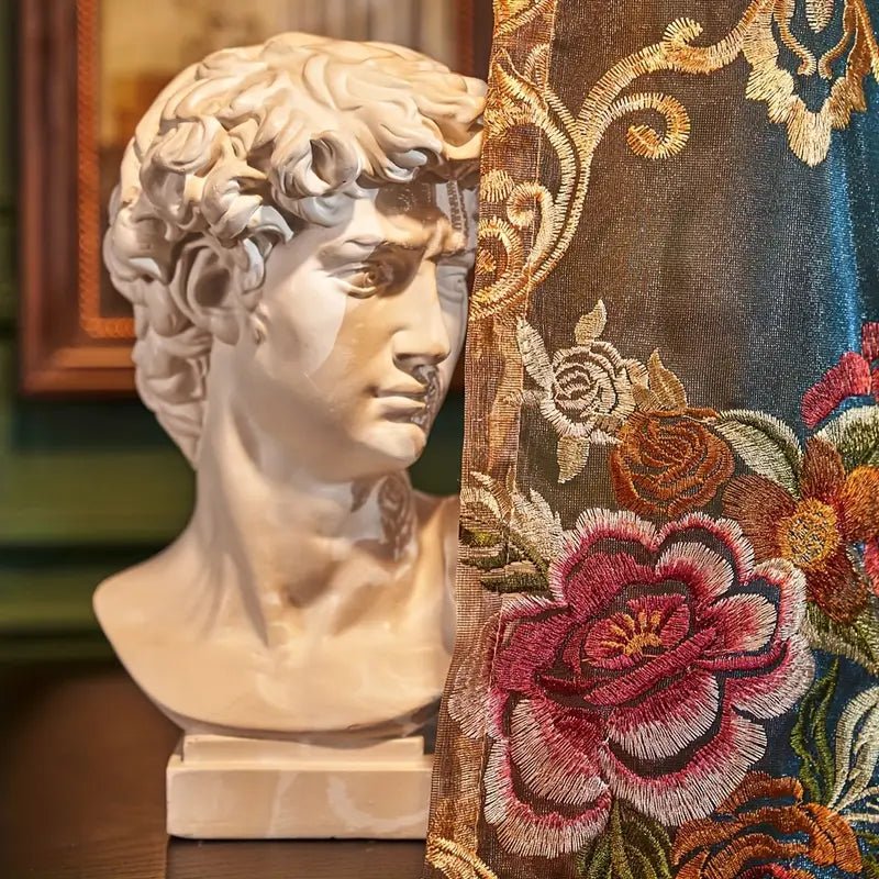 Eleganter Vintage Jacquard-Vorhang mit Kunstvoller Stickerei für Stil & Sichtschutz 3