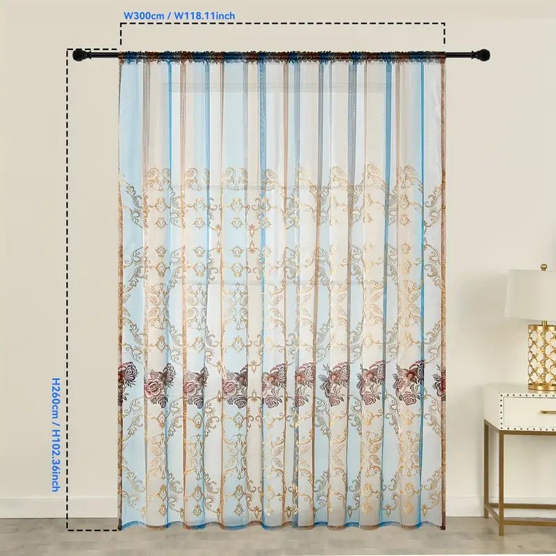Eleganter Vintage Jacquard-Vorhang mit Kunstvoller Stickerei für Stil & Sichtschutz 8