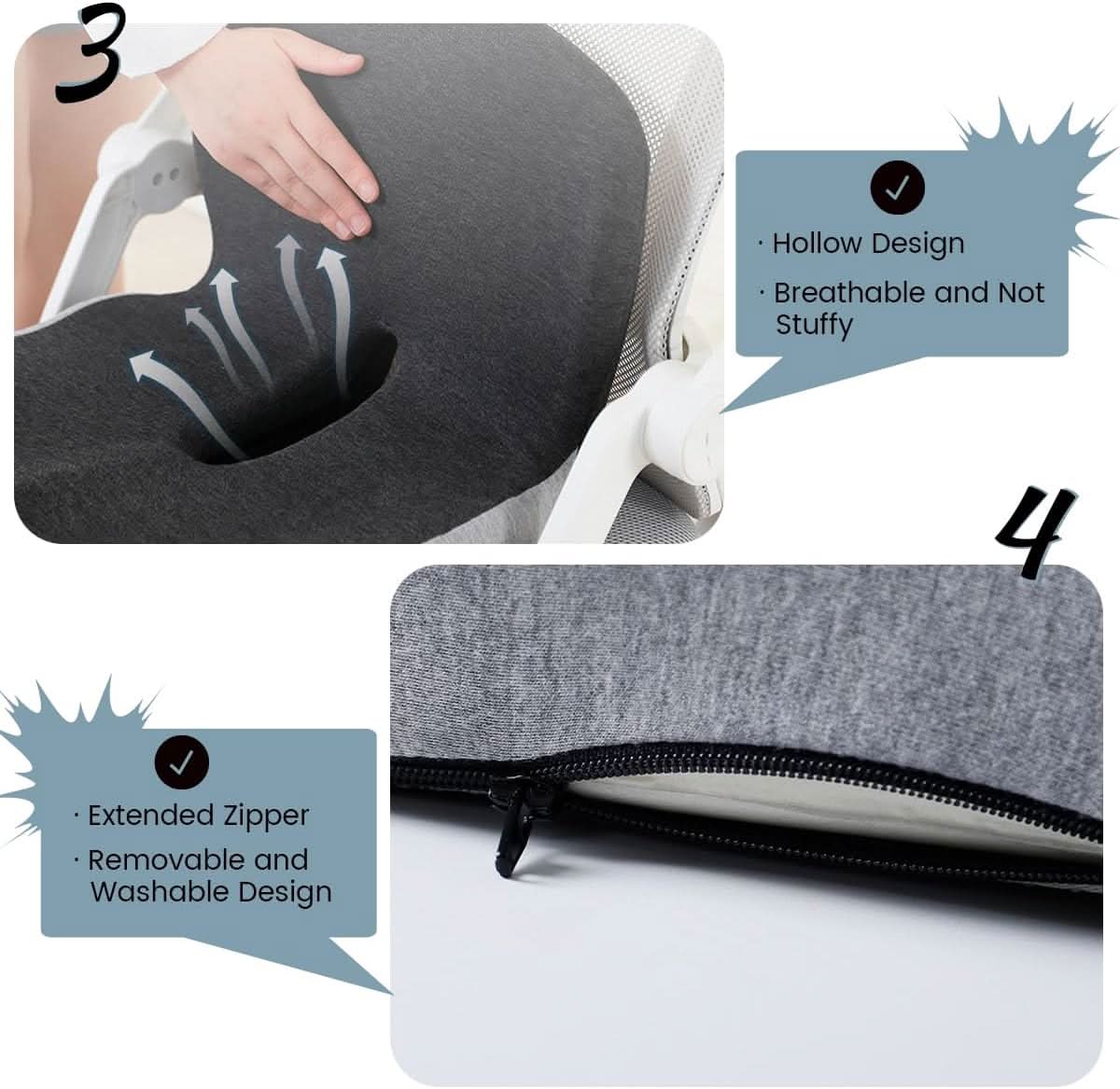 ERGOREST – Ergonomisches Lendenstützkissen für Bürostühle & Autos