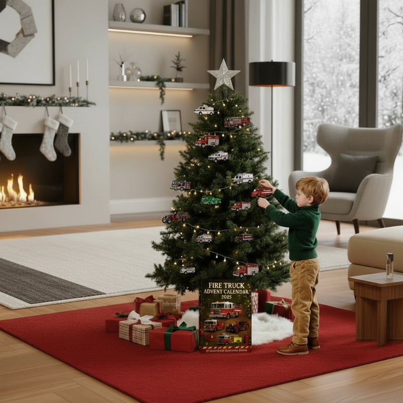 BLAZEMAS 2025 – 24-Tägiger Feuerwehr-Adventskalender Mit Farbenfrohen Anhängern Für Kinder