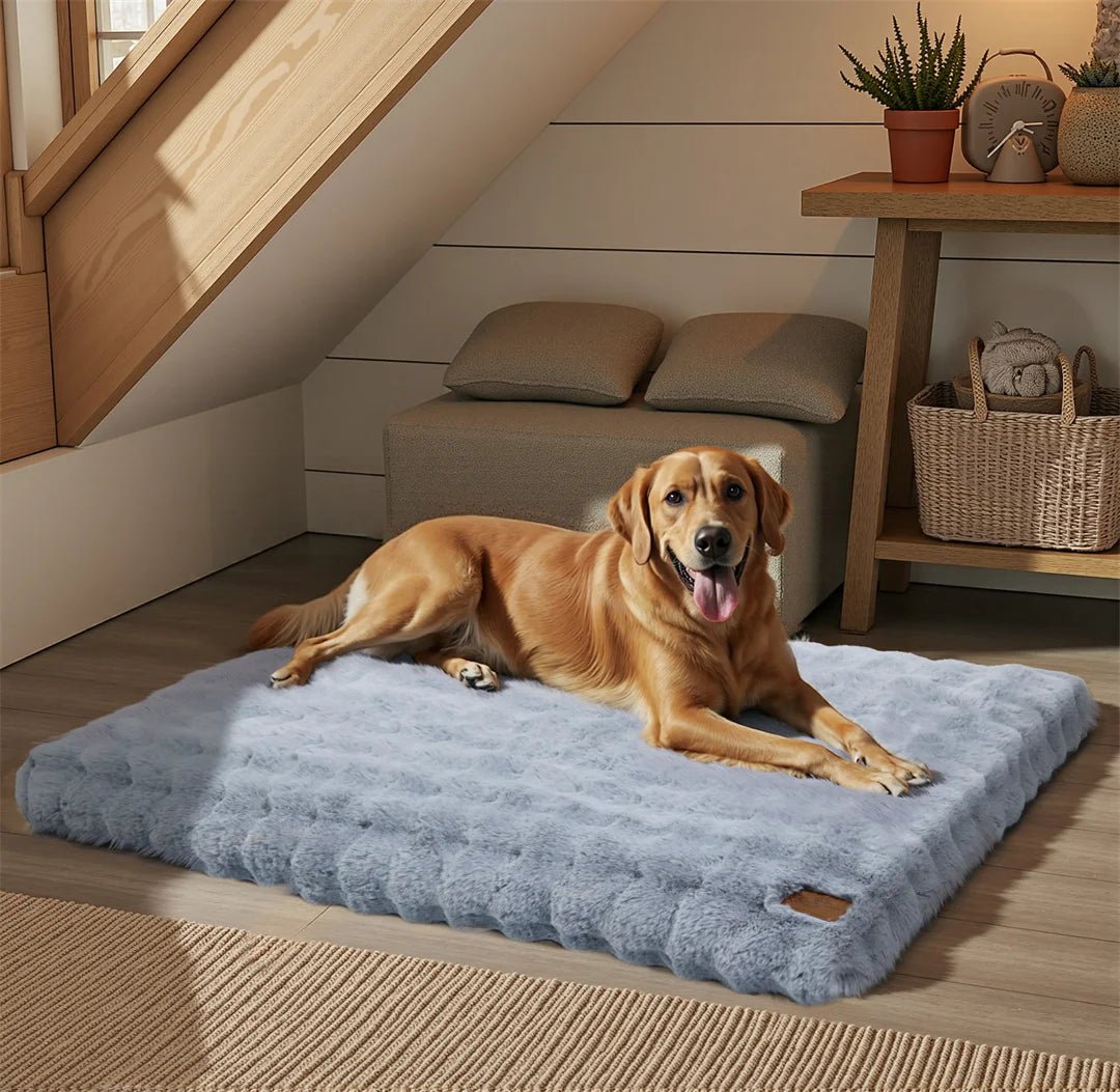 FURFORT – Premium-Plüschbett mit wasserabweisendem Stoff und rutschfester Unterseite 6