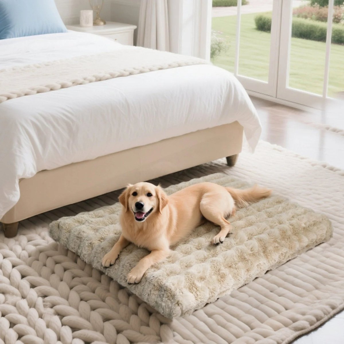 FURFORT – Premium-Plüschbett mit wasserabweisendem Stoff und rutschfester Unterseite 8