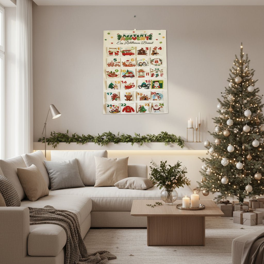 MADEFORYULE – Selbstbau-Adventskalender Aus Stoff Mit 24 Taschen Für Kreative Weihnachtsfreude