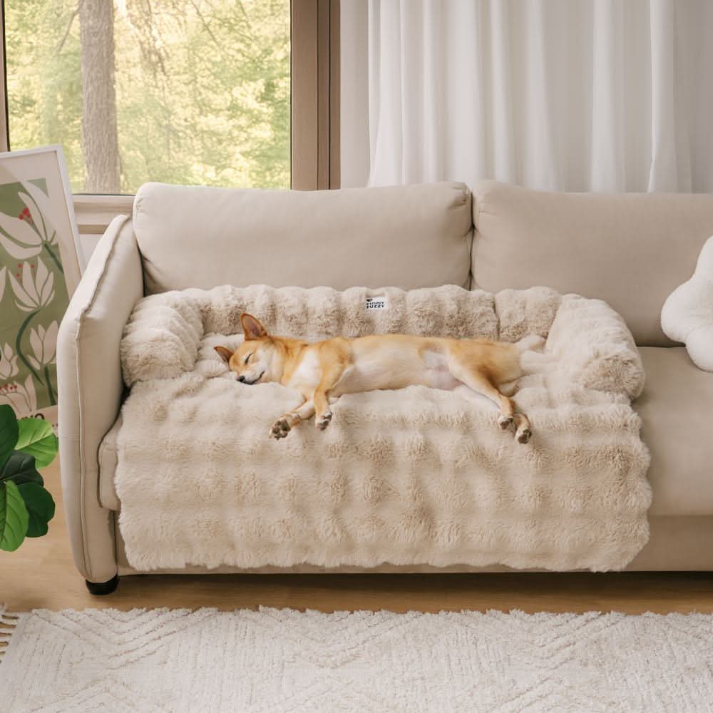 Plüschnest – Kuscheliges Sofabett Für Hunde Mit Rutschfester Unterseite
