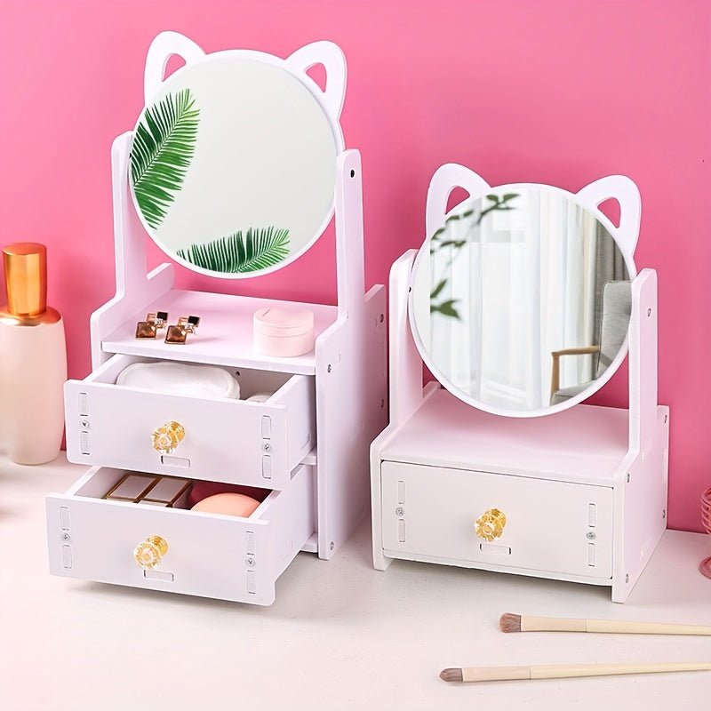 GLAMMIRROR – Schminkspiegel mit Stauraum und süßem Tischdesign 2