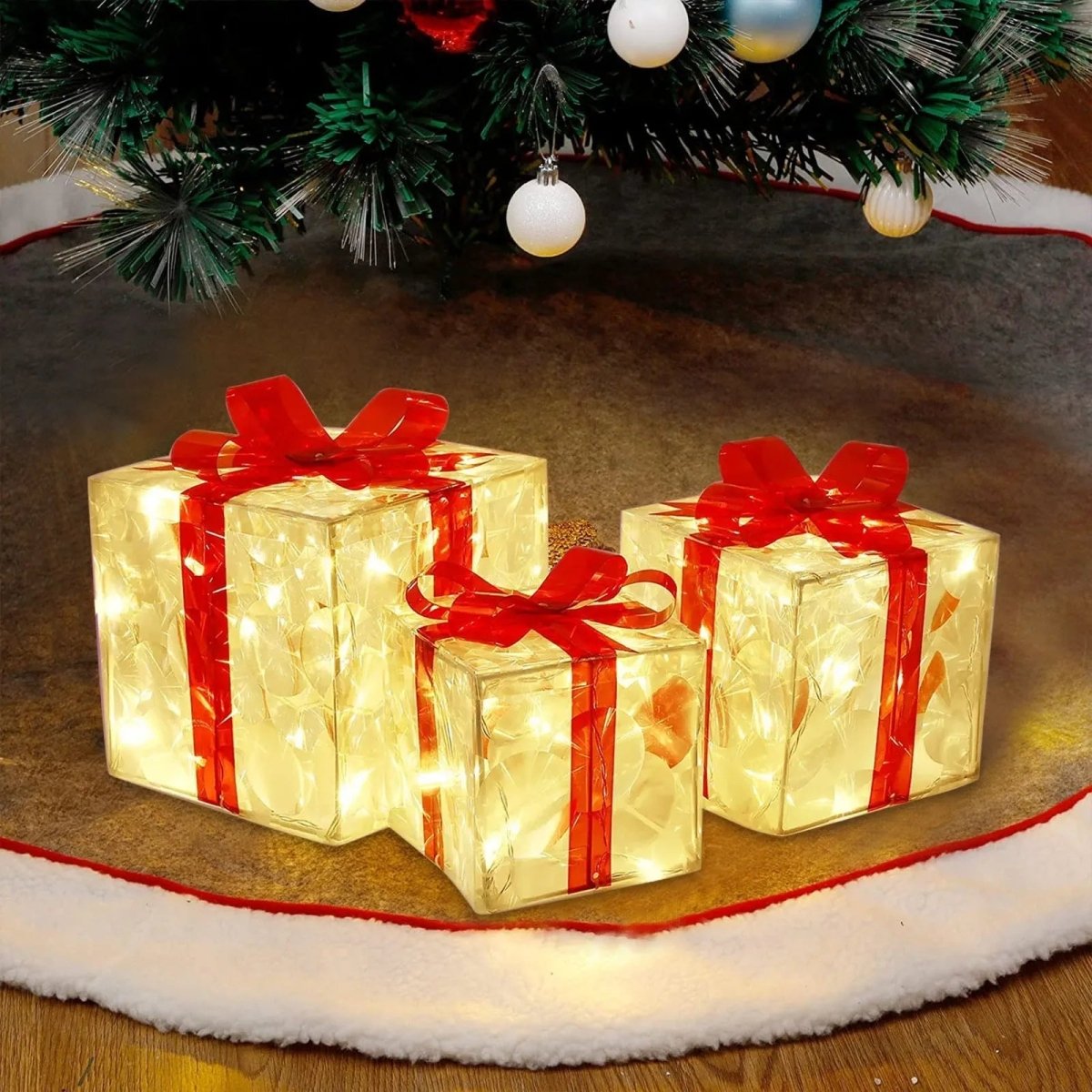 GLIMBOX – Beleuchtete Weihnachtsgeschenkbox mit 100 LED-Lichtern für die Weihnachtsdekoration 3