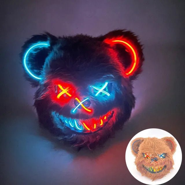 GLOWPURGE – Leuchtende LED-Maske mit Neoneffekten 9
