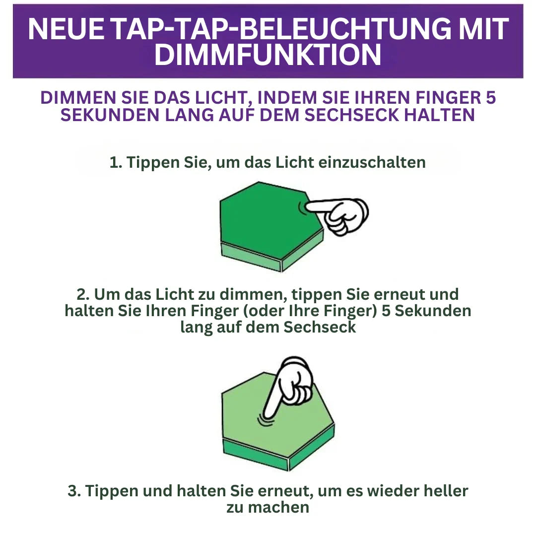 Interaktive Sechseckige LED-Panels mit RGB-Farbsteuerung und Musik-Synchronisation