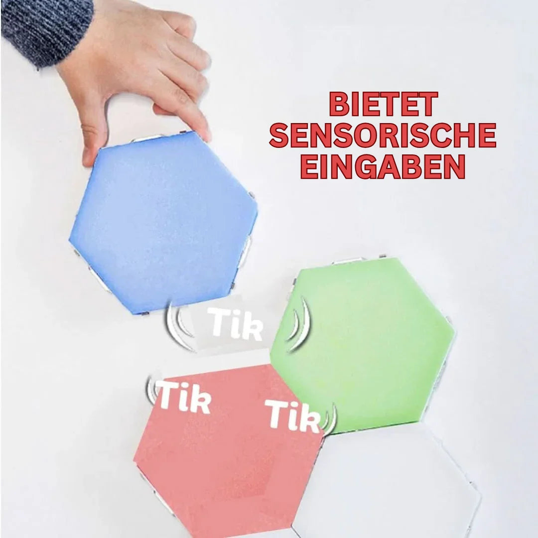 Interaktive Sechseckige LED-Panels mit RGB-Farbsteuerung und Musik-Synchronisation