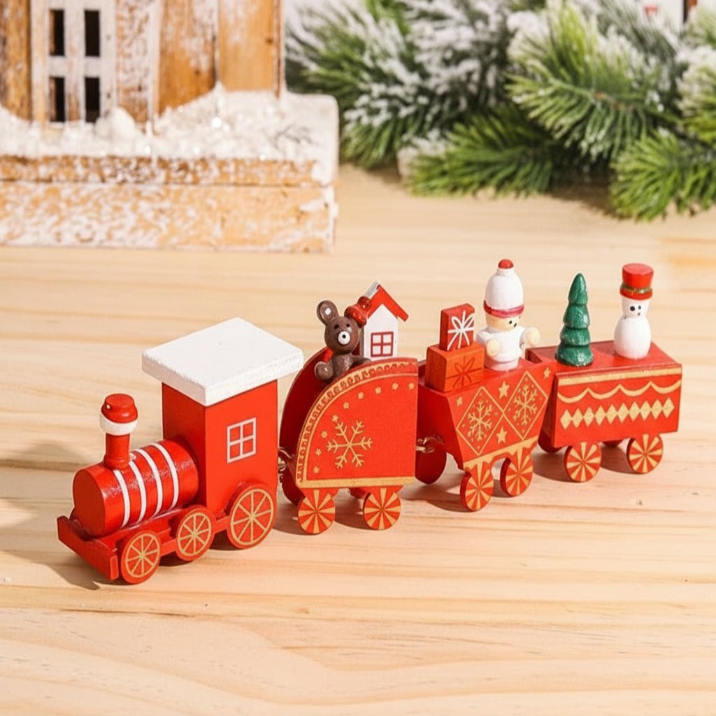 HOLITRAX – Festliche Zug-Weihnachtsdekoration aus Holz und Kunststoff 9