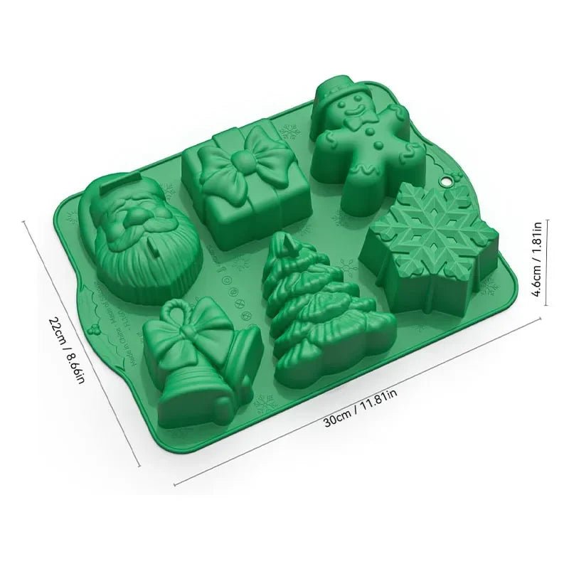 HOLLYMOLD – Weihnachtliches Silikonform-Set für Süßigkeiten, Schokolade & Fondant 3