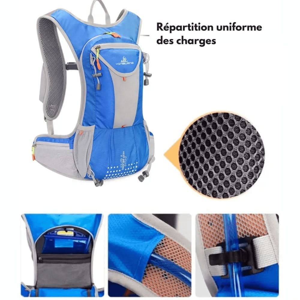 Wasserfluss Rucksack – Ultraleichter Trinkrucksack mit 2L-System Stauraum für Freiluft-Touren