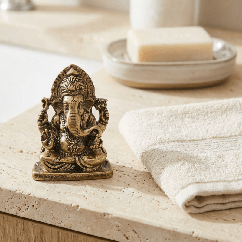 Handgefertigte Ganesha-Skulptur aus Kunstharz – Symbol für Glück und Wohlstand 1