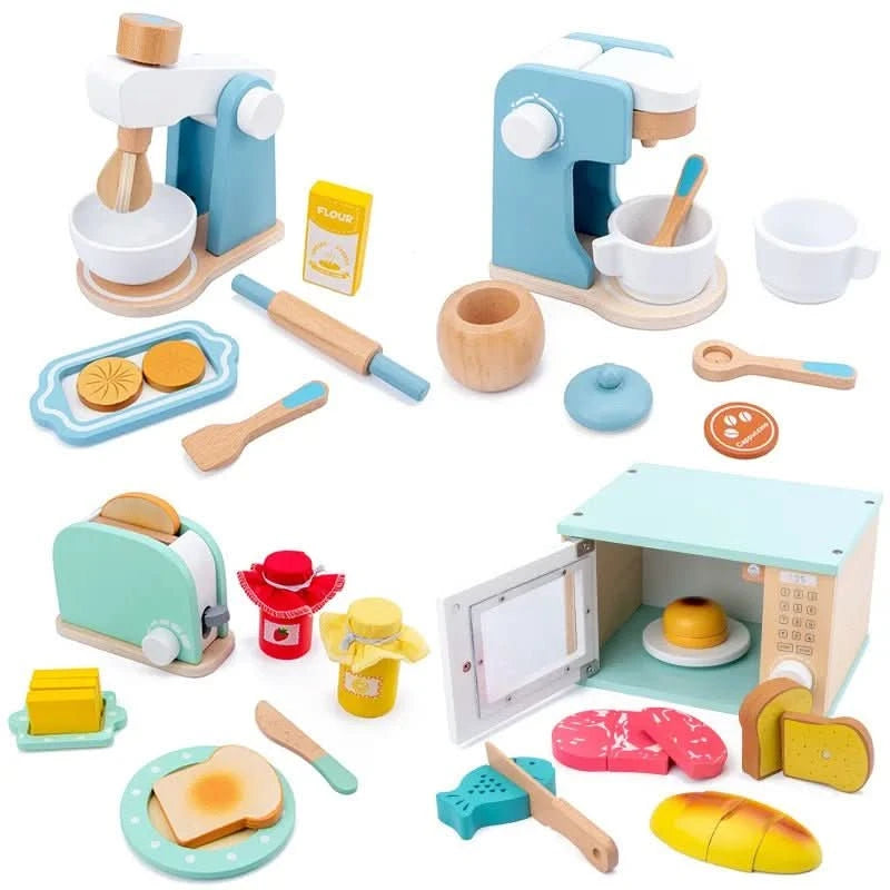 Küchenholz – Realistisches Holzspielküchen-Set Für Kreative Kinderküche