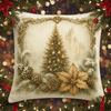 HollyPlush - Festliche Samtkissenbezüge mit Weihnachtsmotiven für Sofakissen 1