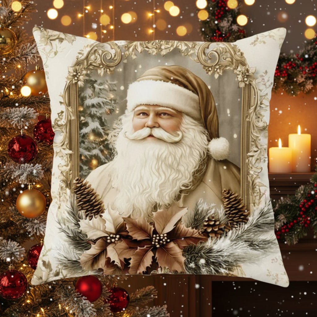 HollyPlush - Festliche Samtkissenbezüge mit Weihnachtsmotiven für Sofakissen 6
