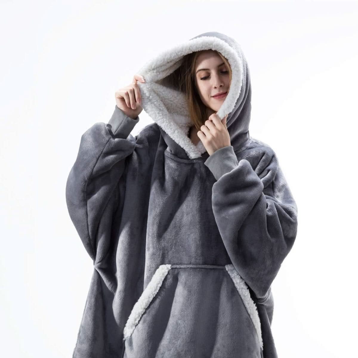 SNUGWEAR – Fleece Kapuzenpullover-Decke für Wärme & Komfort