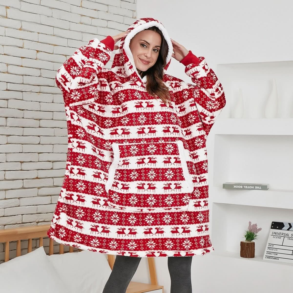 SNUGWEAR – Fleece Kapuzenpullover-Decke für Wärme & Komfort