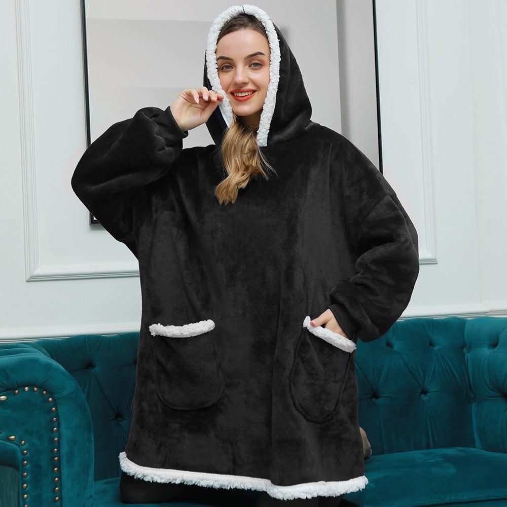 SNUGWEAR – Fleece Kapuzenpullover-Decke für Wärme & Komfort