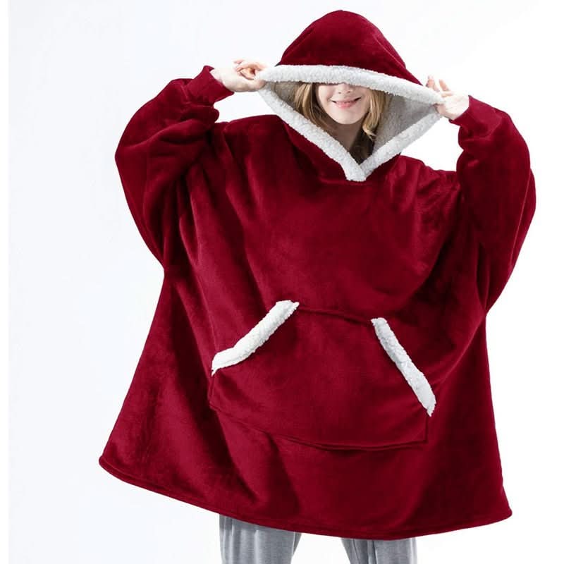 SNUGWEAR – Fleece Kapuzenpullover-Decke für Wärme & Komfort