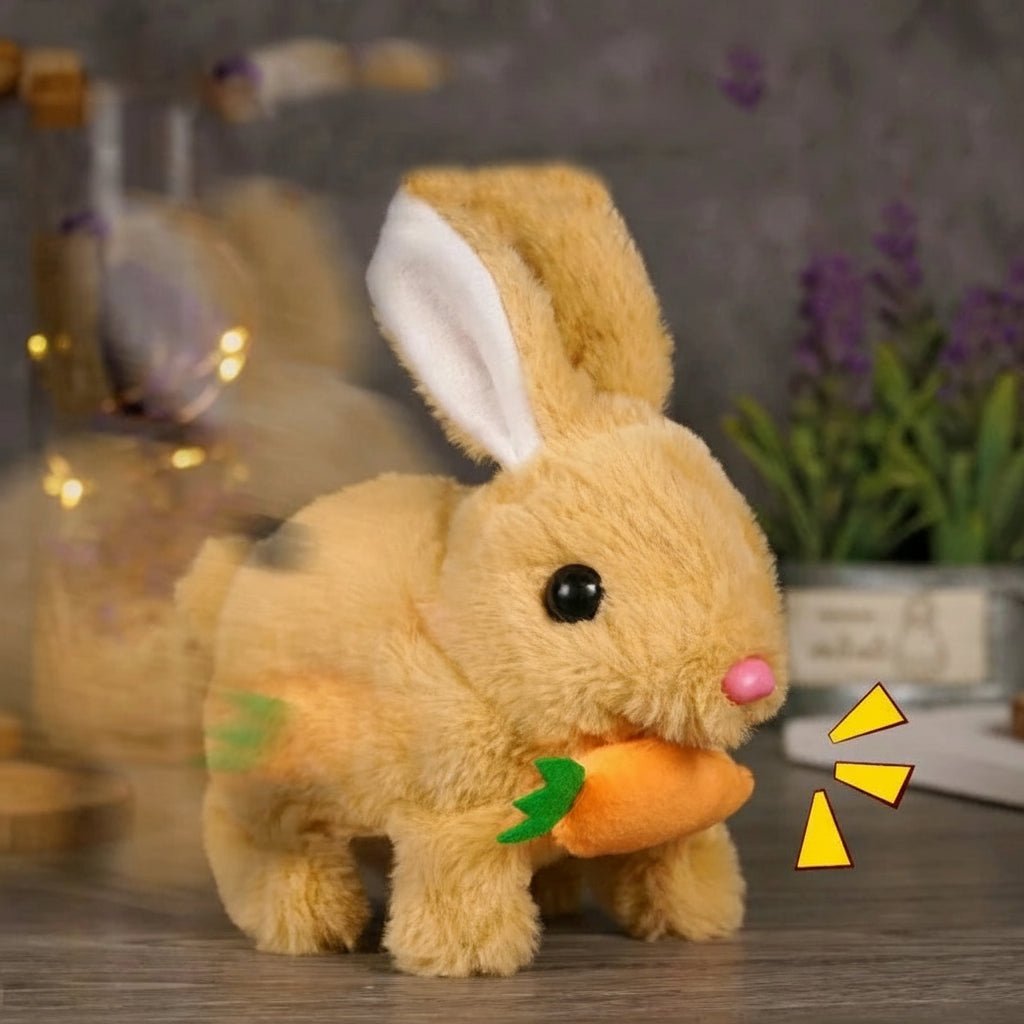 HOPPYJOY – Interaktives Laufendes Kaninchen Mit Beweglichen Ohren & Wedelndem Schwanz Aus Plüsch