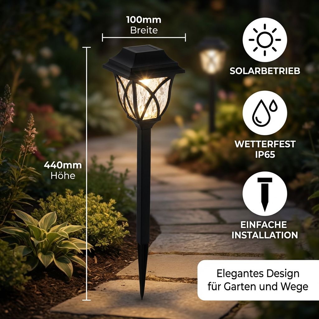 Solar LED Wegleuchten – Wetterfeste Gartenbeleuchtung für Außenbereiche