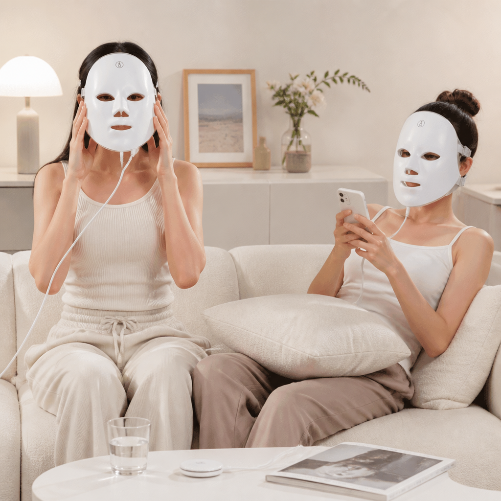 LED Gesichtsmaske – Professionelle Lichttherapie zur Hautverjüngung für Zuhause
