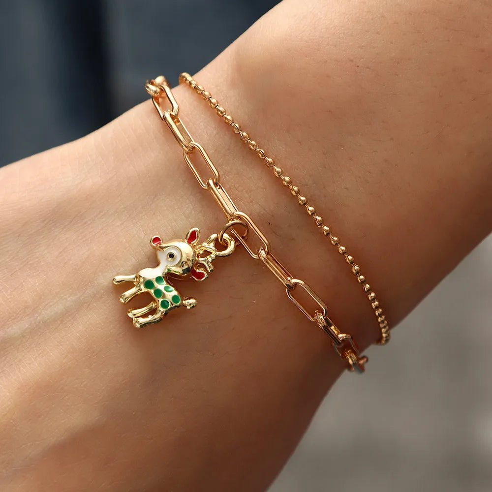 JINGLEGOLD – Verstellbares, vergoldetes, festliches Bettelarmband für weihnachtliche Stimmung 4