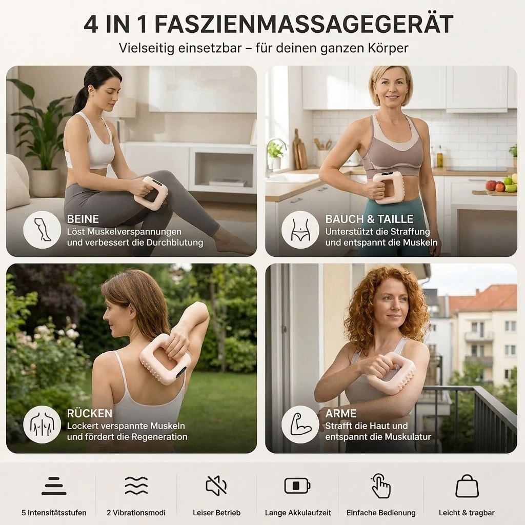 Faszienmassagegerät – Vibrationsgerät zum Muskelaufbau für Bauch, Taille und Ganzkörper
