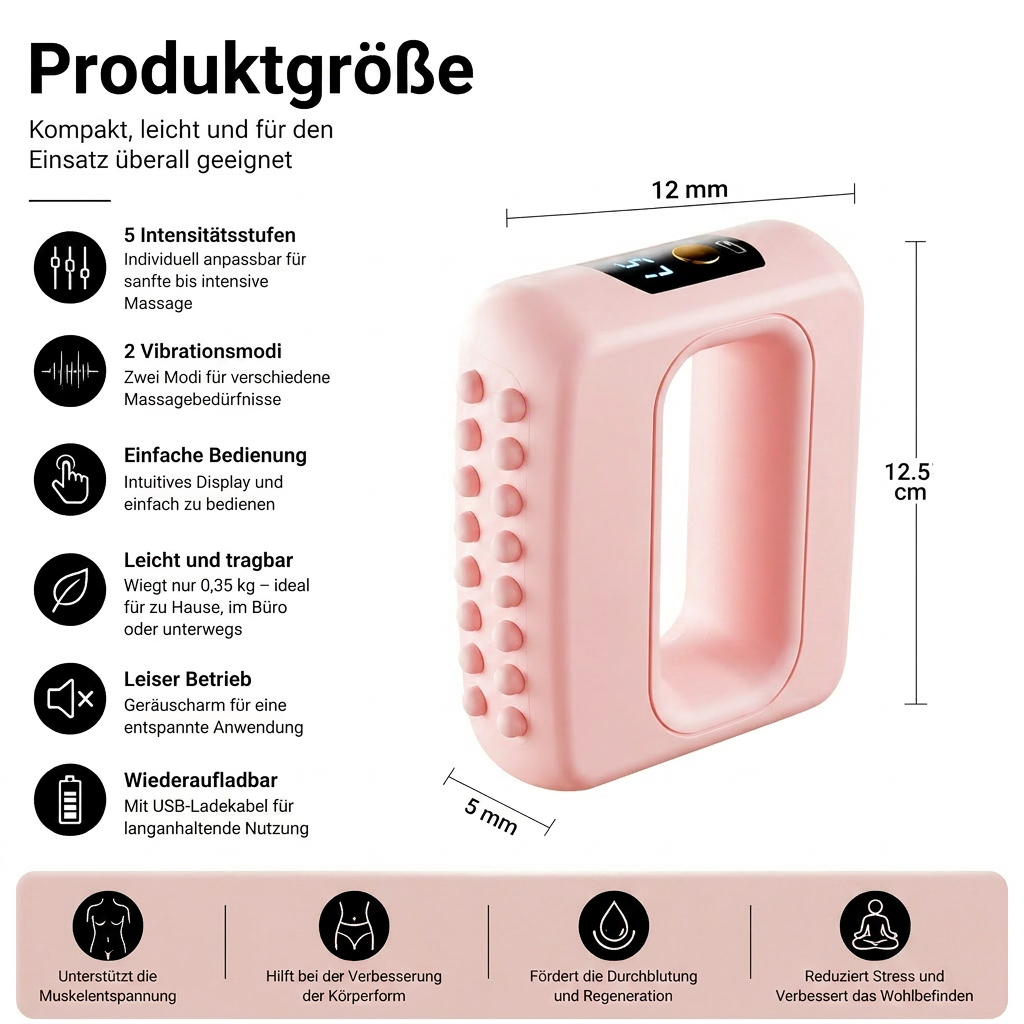 Faszienmassagegerät – Vibrationsgerät zum Muskelaufbau für Bauch, Taille und Ganzkörper