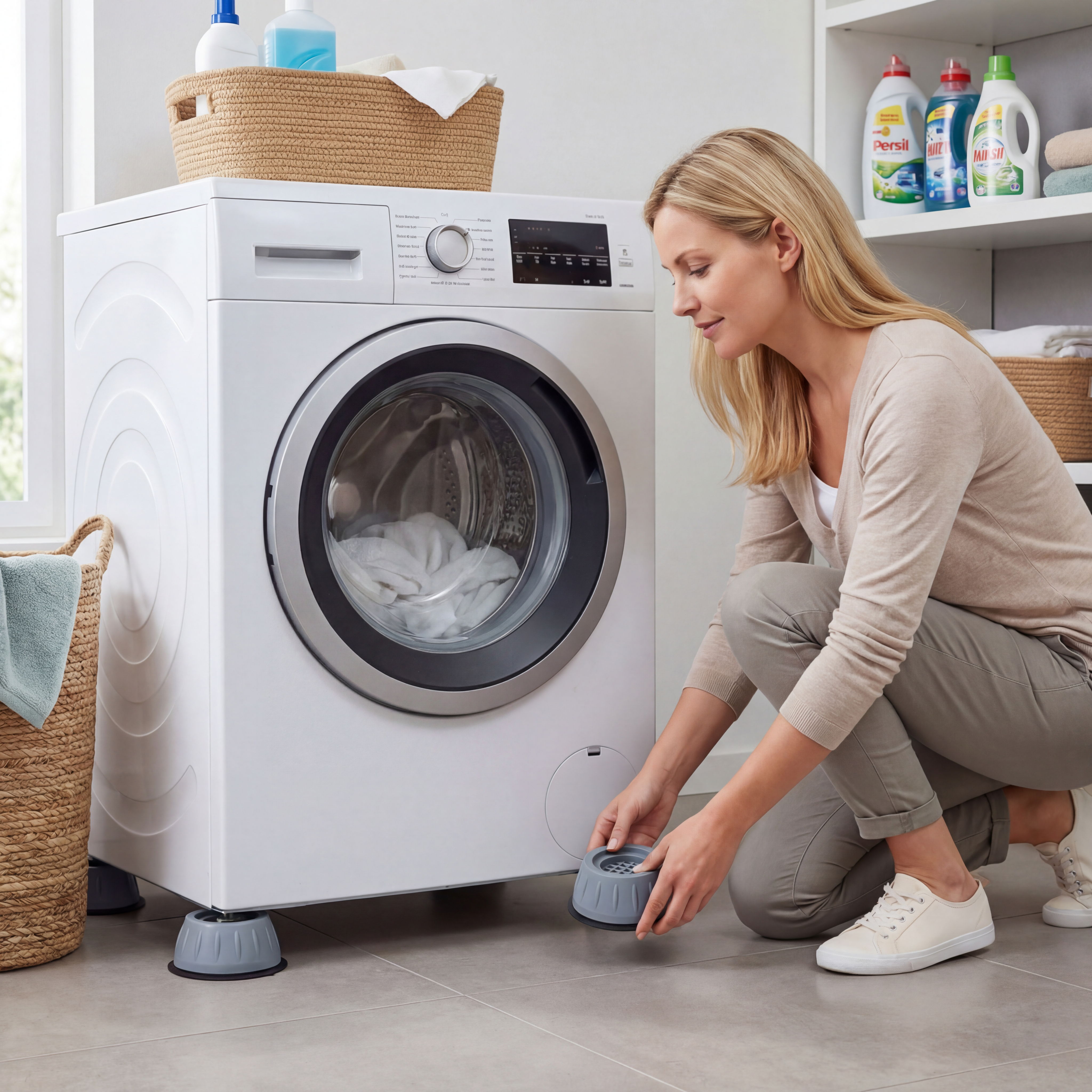 Anti-Vibrationspads für Waschmaschine – Rutschfest & Geräuschdämpfend
