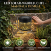LED Solarleuchte im Mandala Design – Außenwandleuchte für Garten, Zaun & Terrasse