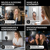 Magnetisches LED Selfie- & Beauty-Licht für Smartphones – Klappbar, tragbar mit Spiegel