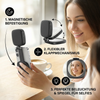 Magnetisches LED Selfie- & Beauty-Licht für Smartphones – Klappbar, tragbar mit Spiegel