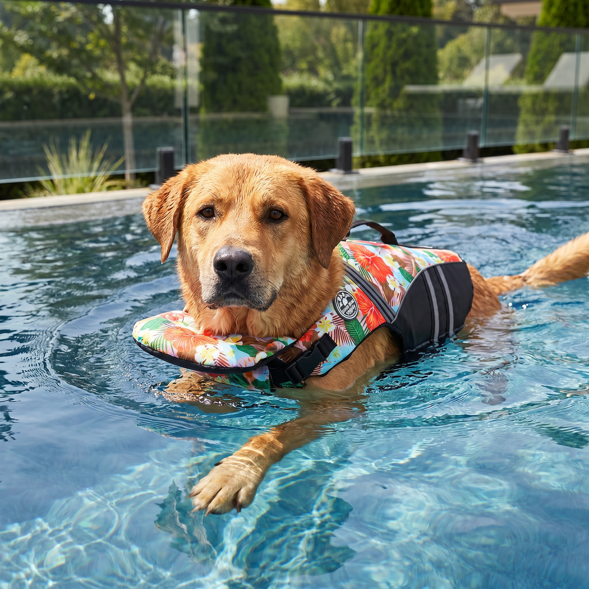 Sicherheits-Schwimmweste für Hunde mit Rettungsgriff
