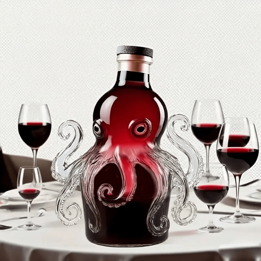 Kraken Pour - Dekanter Aus Glas Für Whisky Und Wein, Handgefertigtes Design 0