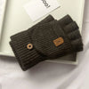 Kuschelige, gestrickte, fingerlose Handschuhe – Touchscreen-kompatibel – Warme Winterbekleidung 4