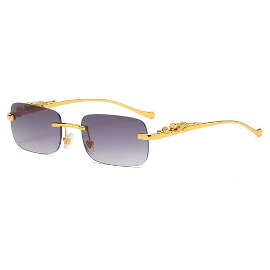 LEOVUE – Randlose Leopardenkopf-Sonnenbrille mit UV400-Schutz